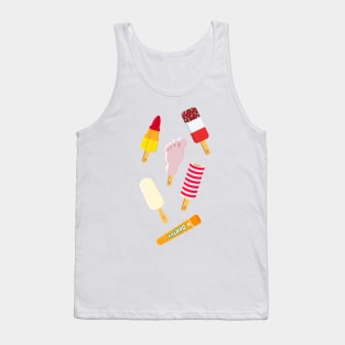 Mix of Ice lollies pastel purple background Tank Top